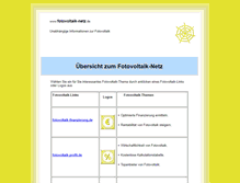 Tablet Screenshot of fotovoltaik-netz.de